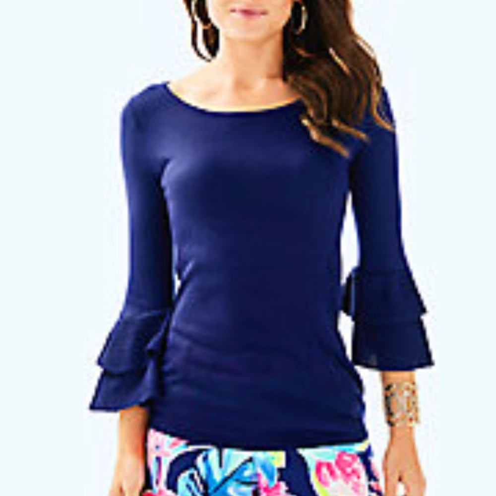 Lilly Pulitzer ruffled “Clare”  top